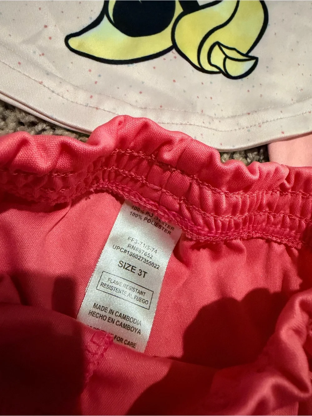 Disney Pink Minnie Mouse 3-Piece Pajama Set - Shorts & Pants